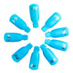 Agrafe de unghii colorate din plastic pentru îndepărtarea ojei cu gel UV Dispozitiv de îndepărtare a unghiilor artificiale 10 buc albastru