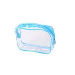 Geantă cosmetică transparentă albastru M