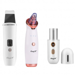 Aspirator pentru pori, cu ultrasunete pentru curățarea pielii și abur hidratant facial alb