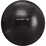 Minge gimnastica pentru exercitii fizice, diametru 85cm, culoare negru, din PVC rezistent, anti-alunecare, anti-spargere