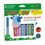 Carioca Lavabila, 10 Culori/set, Alpino Baby - Maxi