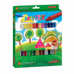 Creioane Cerate Soft, Triunghilare, Cutie Carton, 24 Culori/cutie, Alpino Dacstrix
