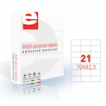 Etichete Autoadezive 21/a4, 70 X 42,3 Mm, 200 Coli/top, Etilaser - Albe