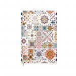 Agenda A5 Nedatata Artpress, Mandala Tiles, 100 File, Coperta Buretata Lucioasa, Multicolor, 80 g/m²