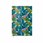 Agenda A5 Nedatata Artpress, Tropical Leaves, 100 File, Coperta Buretata Lucioasa, Multicolor, 80 g/m²