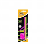 Creion Grafit Bic Evolution Fluo, 2 Buc/set, Mina Hb, Radiera Si Ascutitoare Inclusa
