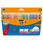 Set 24 Carioci Ultralavabile Bic Kid Couleur, Culori Asortate