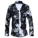 Cămașă bărbătească cu flori F499 XXS 11