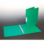 Caiet Mecanic 4 Inele - D25mm, Coperti Carton Plastifiat Pvc, A4, Aurora - Verde