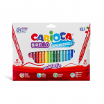 Carioca Super Lavabila, Cu 2 Capete, Varf Subtire/gros, 24 Culori/cutie, Carioca Birello