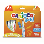 Carioca Super Lavabila, Varf Rotunjit Special, 12 Culori/cutie, Carioca Baby 2+