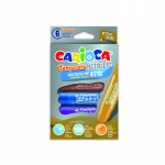 Creioane Tempera Metalizate, Lavabile, 6 Culori/cutie, Carioca Temperello Metallic