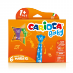 Set 6 Carioci Carioca Baby Teddy Markers, Non-Toxice