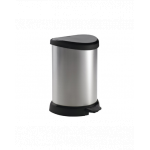 CURVER Cos de gunoi 15 L negru/argintiu metalizat