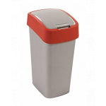 CURVER Coș de gunoi FLIP BIN 45 L argintiu/roșu