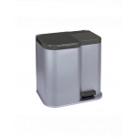 CURVER Cos de gunoi DUO PEDAL BIN argintiu/gri inchis