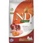 FARMINA N&amp;D Pumpkin Adult Mini Hrana pentru caini de talie mica, cu pui si rodie 2,5 kg