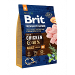 BRIT Premium By Nature Adult Medium M Hrana uscata pentru caini adulti de talie medie, cu pui 3 kg