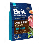 BRIT Premium By Nature Sensitive Lamb hrana uscata caini adulti cu tract digestiv sensibil, cu miel 3 kg