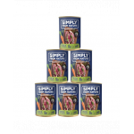 SIMPLY FROM NATURE Hrana umeda pentru caini, cu rata si morcov 6 x 400 g