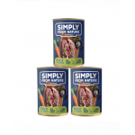 SIMPLY FROM NATURE Hrana umeda pentru caini, cu rata si morcov 3 x 400 g