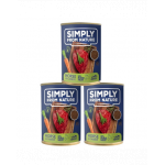 SIMPLY FROM NATURE Hrana umeda pentru caini, carne de cal, seminte de in si morcov 3 x 400 g