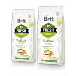 BRIT Fresh Active Run&amp;Work hrana uscata caini adulti activi, rata si mei 24 kg (2 x 12 kg)