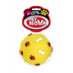 PET NOVA DOG LIFE STYLE Minge din cauciuc pentru caini, galben, 7,5cm