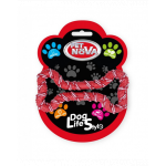 PET NOVA DOG LIFE STYLE Coarda sub forma de os pentru caine 20 cm, rosu, aroma de menta