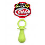 PET NOVA DOG LIFE STYLE Jucarie suzeta pentru caini, 14cm, galbena, aroma de menta