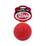 PET NOVA DOG LIFE STYLE Minge de tenis pentru caini, rosie, aroma de vita, 5 cm