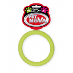 PET NOVA DOG LIFE STYLE Ringo jucarie din cauciuc pentru caini 9,5cm, galben, aroma menta