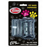 PET NOVA Dispenser + rola pungi excremente 20 buc, negru