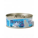 MONGE Delicate Cat hrana umeda pentru pisici, cu pui si calamar 80 g