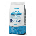MONGE Light hrana uscata pentru caini, cu somon si orez 2,5 kg