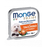 MONGE Fresh hrană umedă pentru câini sub formă de pate, curcan 100 g
