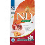 N&amp;D Pumpkin Chicken &amp; Pomegranate Adult Medium &amp; Maxi 2.5 kg hrana caini adulti talie medie/mare, pui si rodie