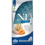 FARMINA N&amp;D Ocean Dog Puppy Medium &amp; Maxi Sac hrana pentru catei, cu cod, dovleac si pepene galben 12 kg