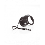 FLEXI Black Design lesa automata cu banda pentru caini, negru, marimea S, 5 m