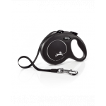 FLEXI New Classic lesa automata cu banda pentru caini, negru, marimea L, 5 m