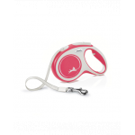 FLEXI New Comfort lesa automata cu banda pentru caini, rosu, marimea M, 5 m