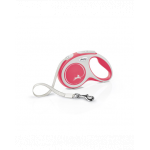 FLEXI New Comfort lesa automata cu banda pentru caini, rosu, marimea S, 5 m
