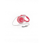 FLEXI New Comfort lesa automata cu banda pentru caini, rosu, marimea XS, 3 m