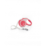 FLEXI New Comfort lesa automata cu banda pentru caini, rosu, marimea XS, 3 m