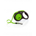 FLEXI New Neon lesa automata pentru caini, verde, marimea M, 5 m