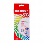 Set 12 Creioane Colorate Eco Kores, Forma Triunghiulara