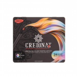 Set 24 Creioane Colorate Daco, Cutie Metalica, Culori Pastel
