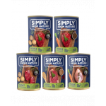 SIMPLY FROM NATURE Hrana umeda pentru caini, mix arome 30 x 400g