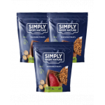 SIMPLY FROM NATURE Recompense pentru caini, cu vanilie si carne de strut 3 x 300 g
