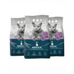 ARISTOCAT Bentonite Plus Nisip pentru litiera pisicilor, din bentonita cu lavanda 15 L (3 x 5 L)